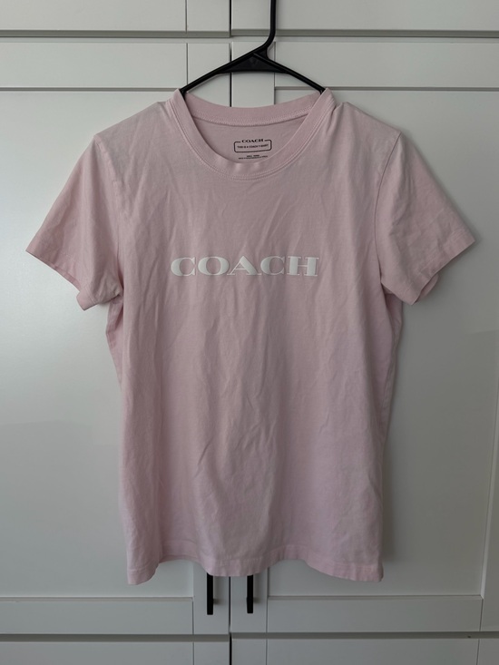 Coach Tops - Baby Pink Coach Tee Shirt 100% Cotton